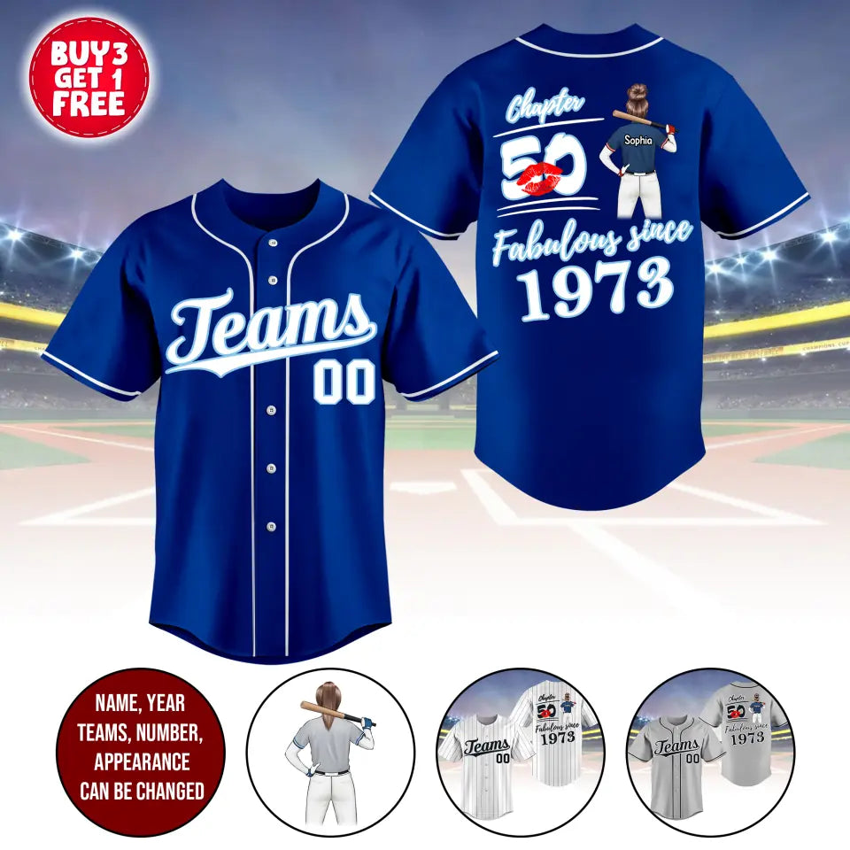 BaseBall Shirt, Custom Birthday Shirt, Turning 50 Shirt, Gifts For Women Turning 50, 50 And Fabulous Shirt, 1973 Baseball Lover
