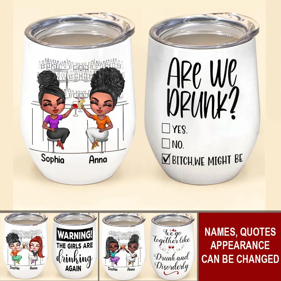 Personalized Wine Tumbler - Gift For Besties