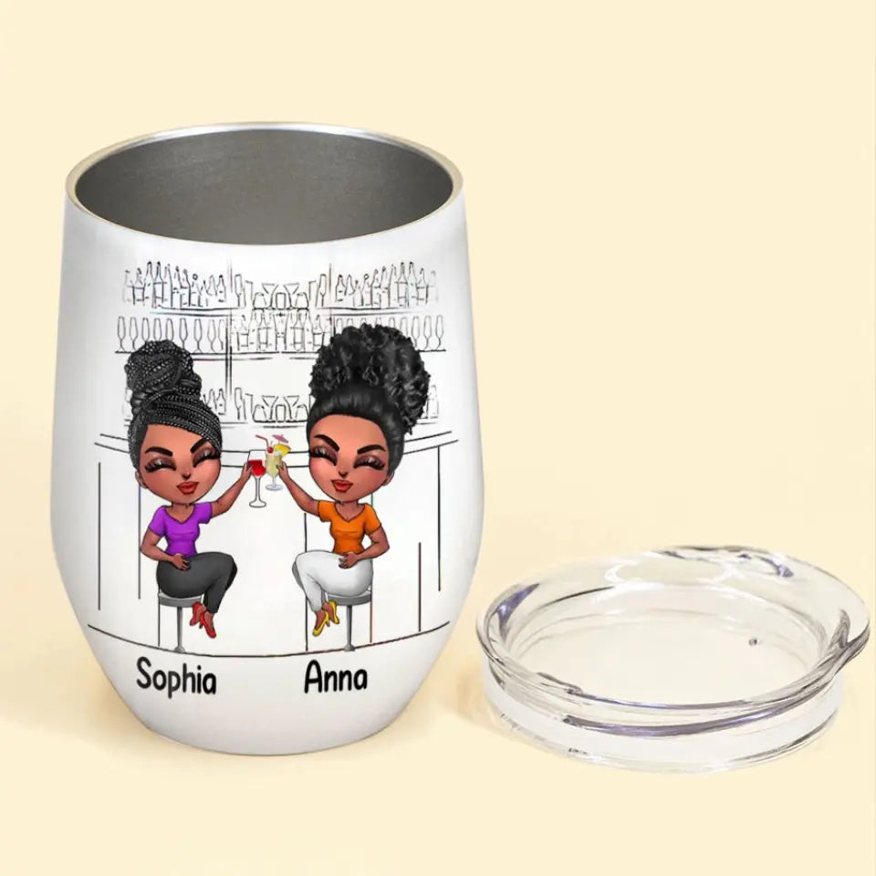 Personalized Wine Tumbler - Gift For Besties