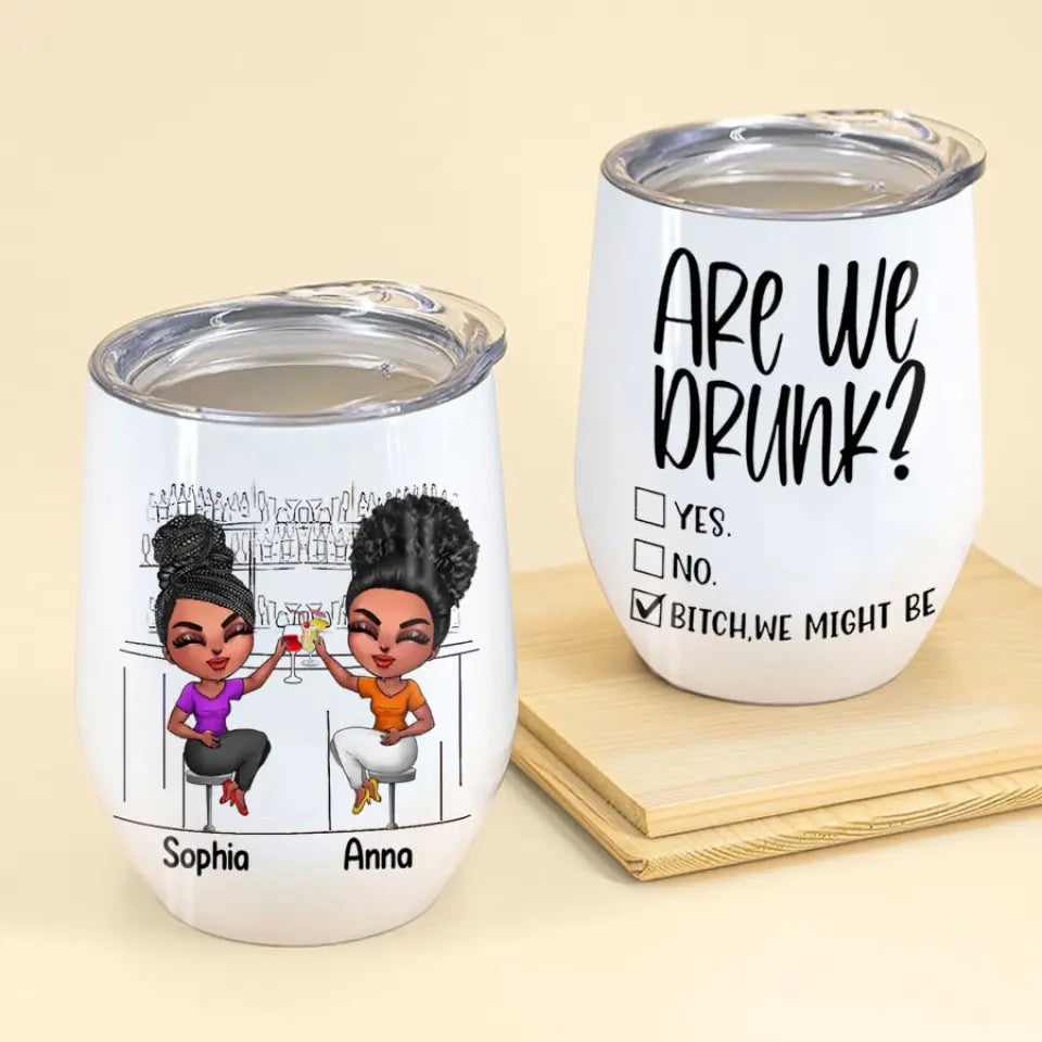 Personalized Wine Tumbler - Gift For Besties