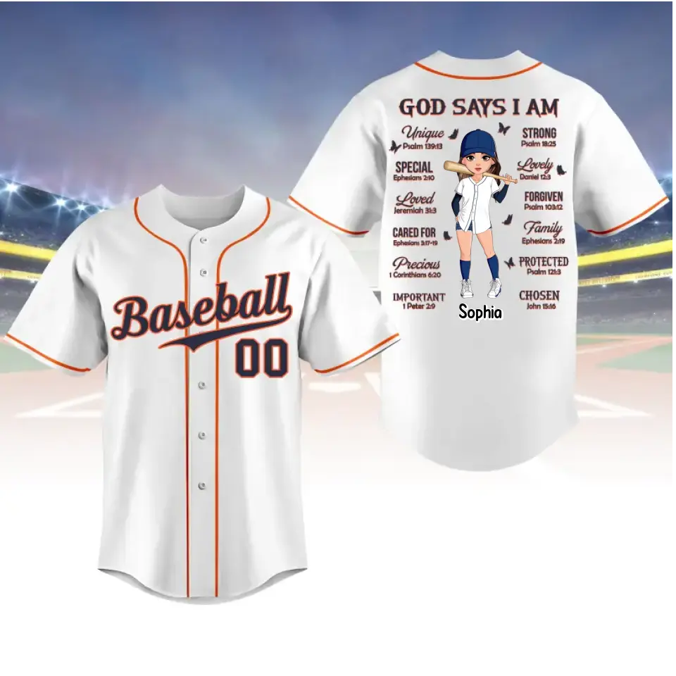 Baseball Clothes, Custom Baseball Jerseys, Baseball Lover, God Says I Am, Baseball Jersey Shirt
