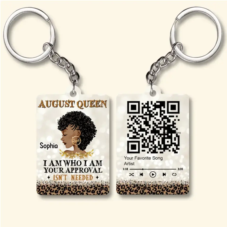 August Birthday Acrylic Keychain, Custom Birthday  Acrylic Keychain, Queens Born In August, August Birthday Acrylic Keychain For Woman