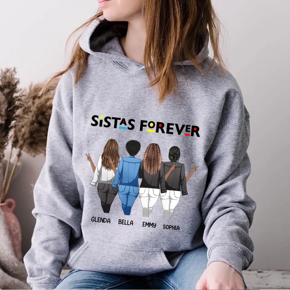 Sistas Forever - Personalized T Shirts - Personalized Mug - Birthday Gift For Sista, Sister, Soul Sister, Best Friend, BFF, Bestie, Friend