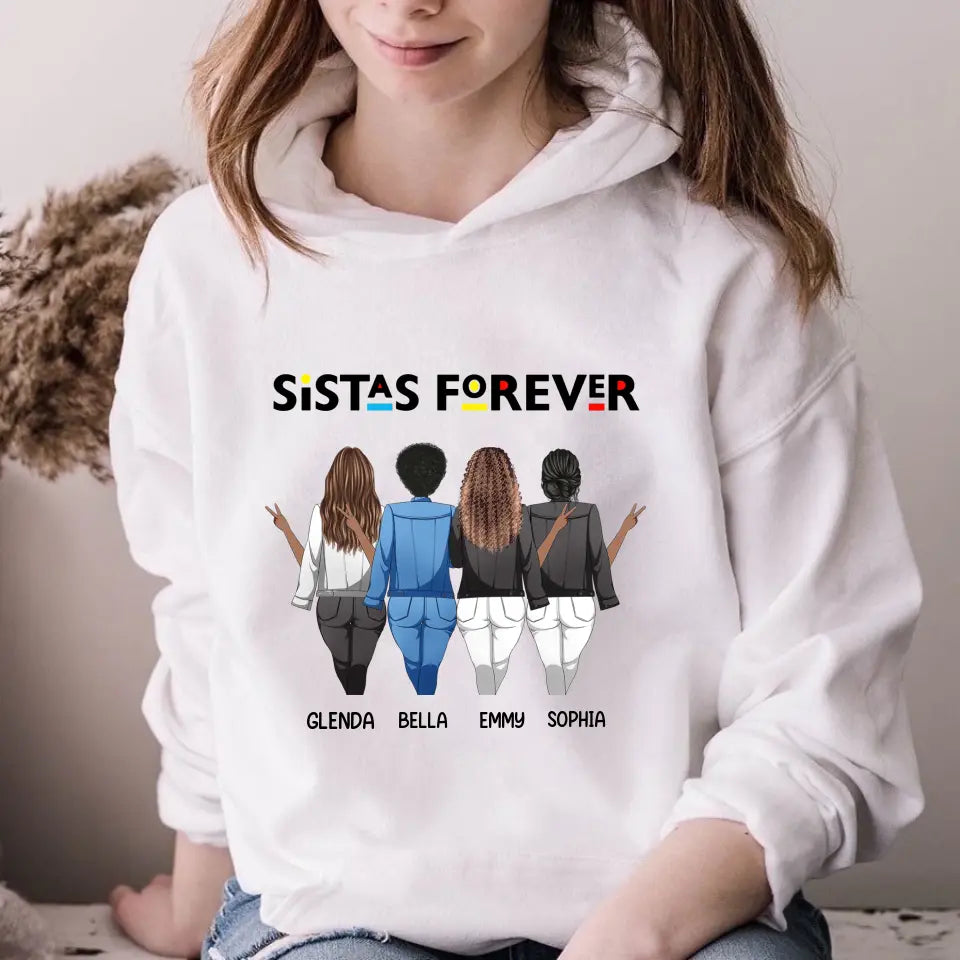 Sistas Forever - Personalized T Shirts - Personalized Mug - Birthday Gift For Sista, Sister, Soul Sister, Best Friend, BFF, Bestie, Friend