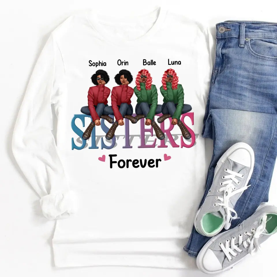 Personalized T Shirt, Sister Shirt, Gifts For Best Friends, Best Friend Shirts, Big Sister Shirt, Friend Shirt, Friends T Shirt Women