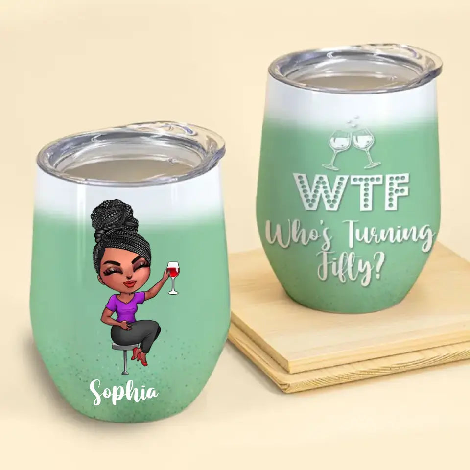 Personalized Wine Tumbler - 50th Birthday Wine Tumbler, Personalized 50th Birthday Gifts, 50th Gift Ideas For Her