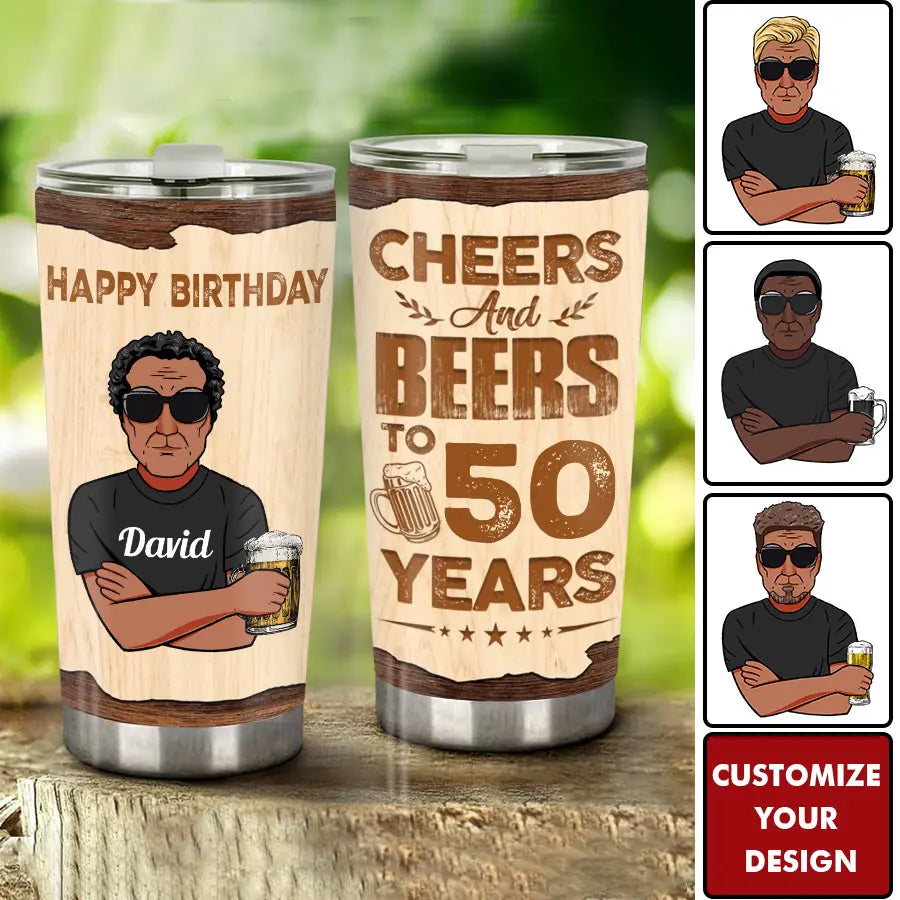 Personalized Tumbler, 50th Birthday Tumbler, Personalized 50th Birthday Gifts, 50th Gift Ideas For Him