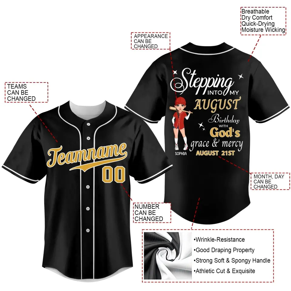 BaseBall Shirt, Custom Birthday Shirt, Queens Born In August, August Birthday Shirts For Woman, Baseball Lover