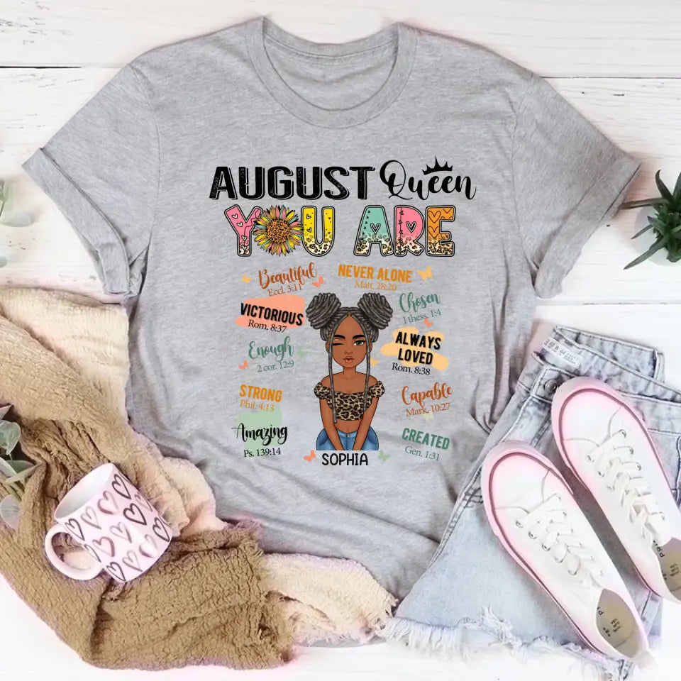 August Birthday Shirt, Custom Birthday Shirt, Queens Are Born In August, August Birthday Shirts For Woman, August Birthday Gifts
