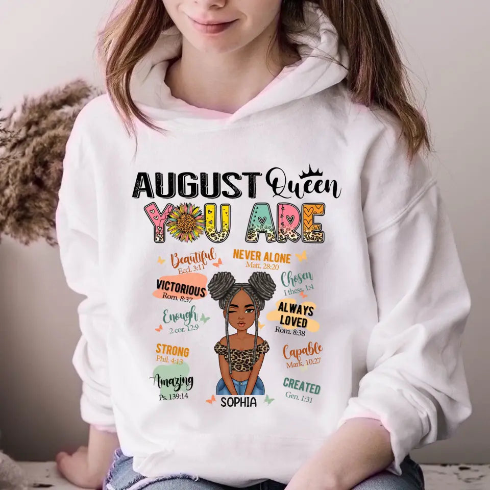 August Birthday Shirt, Custom Birthday Shirt, Queens Are Born In August, August Birthday Shirts For Woman, August Birthday Gifts