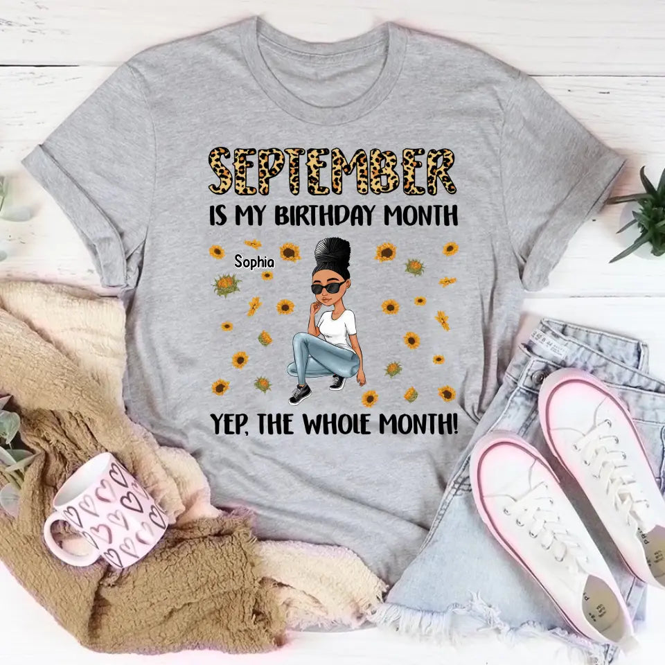 September Birthday Shirt, Custom Birthday Shirt, Queens Are Born In September, September Birthday Shirts For Woman