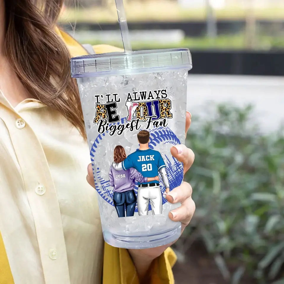 Personalized Tumblers,  I&#39;ll Be Always Your Biggest Tumbler, Couple Tumbler, Personalized Baseball Tumbler, Baseball Couple Custom Gift