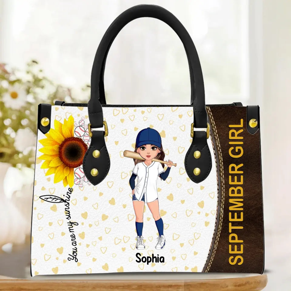 Personalized Leather Bag - Birthday, Handbag personalized, Custom Birthday Gift, Queens are Born In September