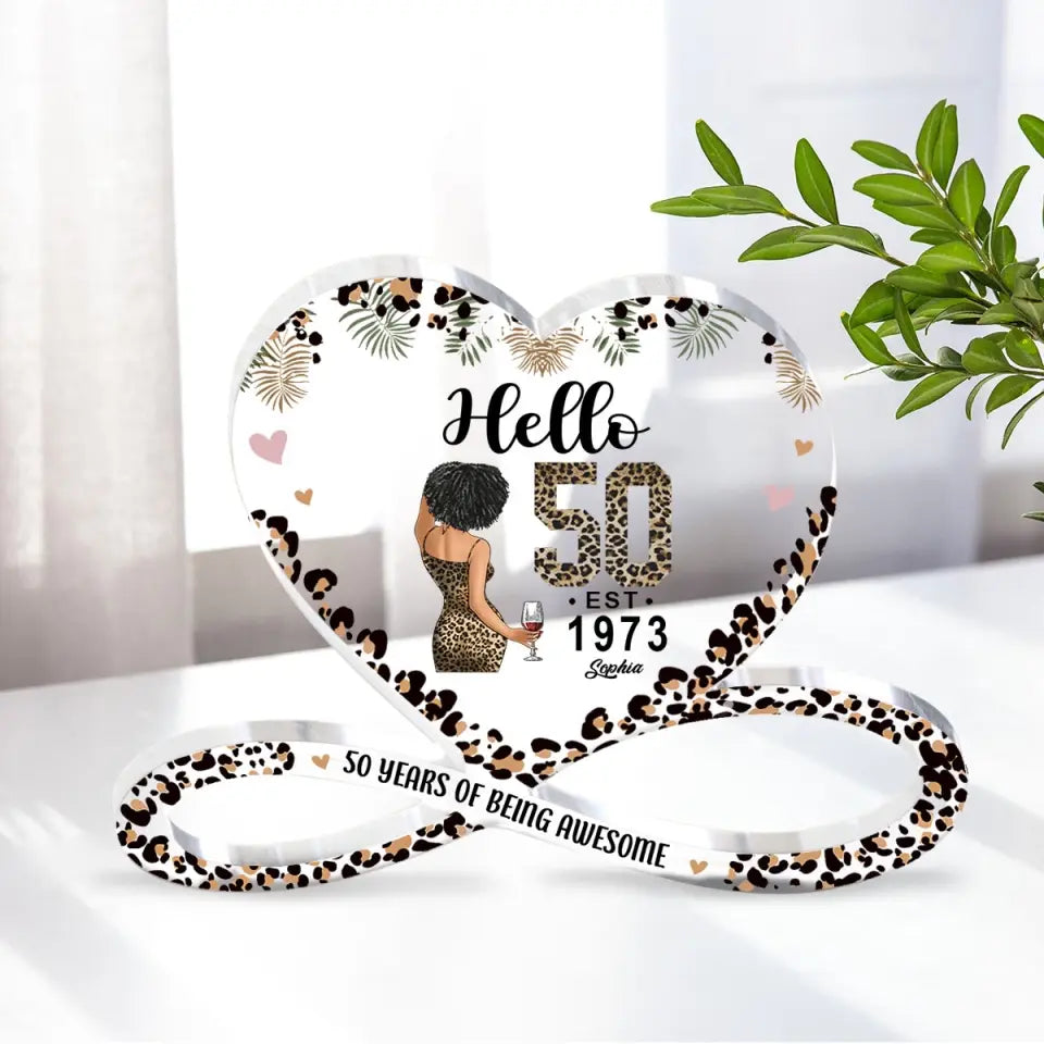 Personalized Custom Shaped Acrylic Plaque - Personalized 50th Birthday Gifts, 50th Gift Ideas For Her