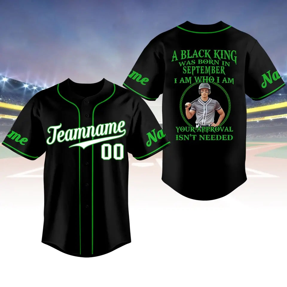 BaseBall Shirt, Custom Birthday Shirt, Kings Born In September, September Birthday Shirts For Man, Baseball Lover