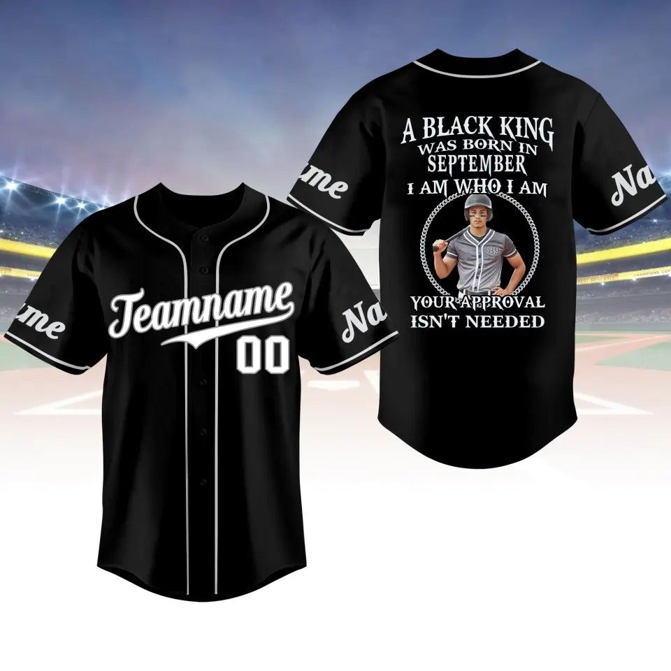 BaseBall Shirt, Custom Birthday Shirt, Kings Born In September, September Birthday Shirts For Man, Baseball Lover