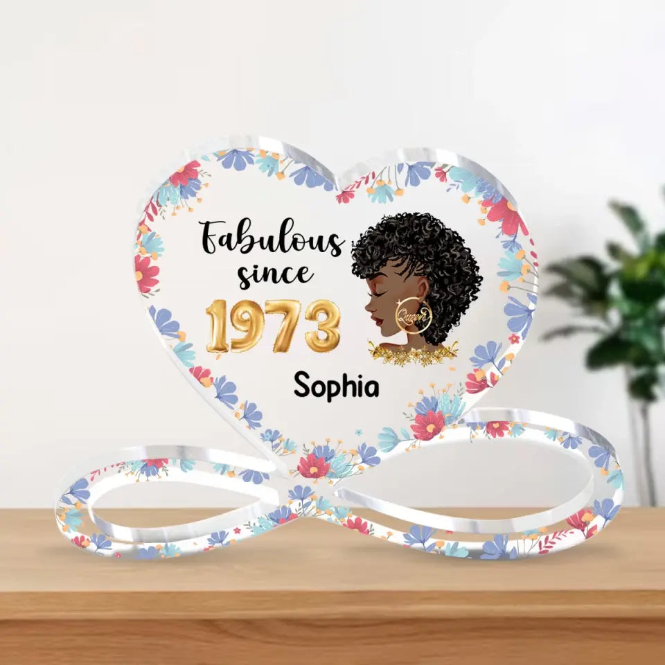 Personalized Custom Shaped Acrylic Plaque - Personalized 50th Birthday Gifts, 50th Gift Ideas For Her