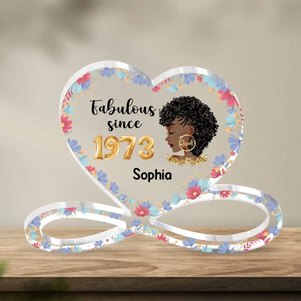 Personalized Custom Shaped Acrylic Plaque - Personalized 50th Birthday Gifts, 50th Gift Ideas For Her