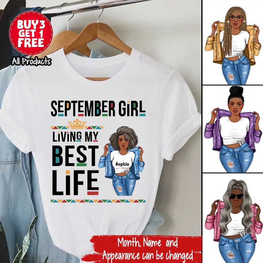 September Birthday Shirt, Custom Birthday Shirt, Queens Are Born In September, September Birthday Shirts For Woman, September Birthday Gifts