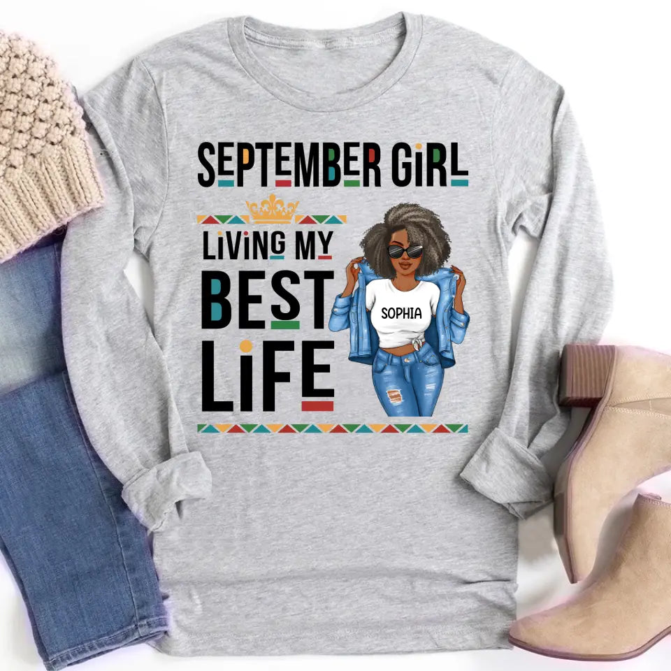 September Birthday Shirt, Custom Birthday Shirt, Queens Are Born In September, September Birthday Shirts For Woman, September Birthday Gifts