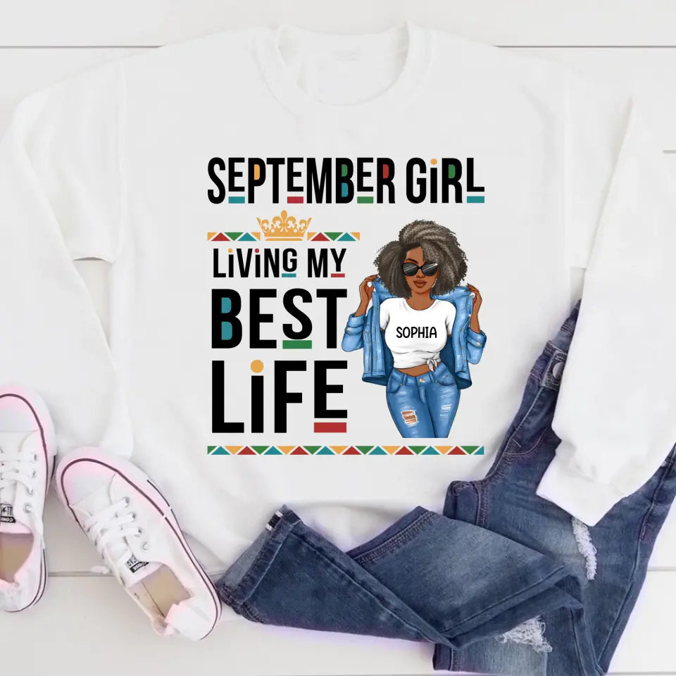 September Birthday Shirt, Custom Birthday Shirt, Queens Are Born In September, September Birthday Shirts For Woman, September Birthday Gifts