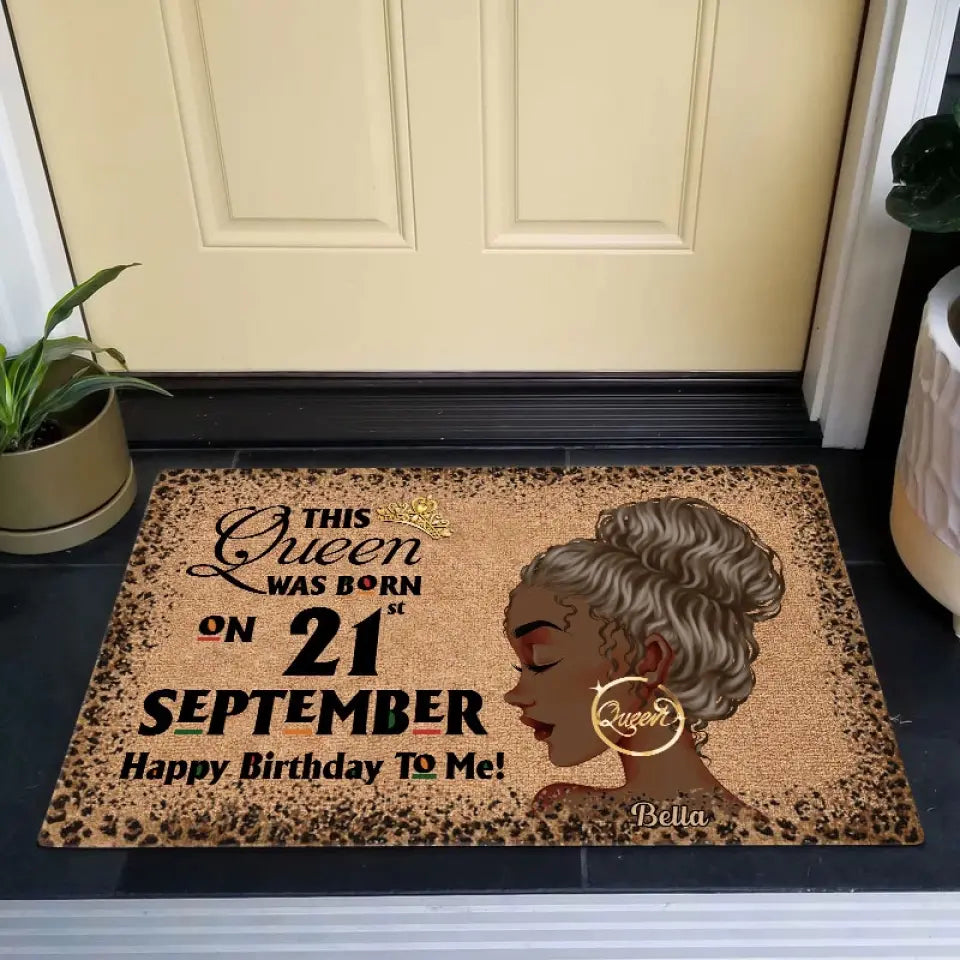 September Birthday Doormat, Custom Birthday Doormat, Personalized Doormat For September Month