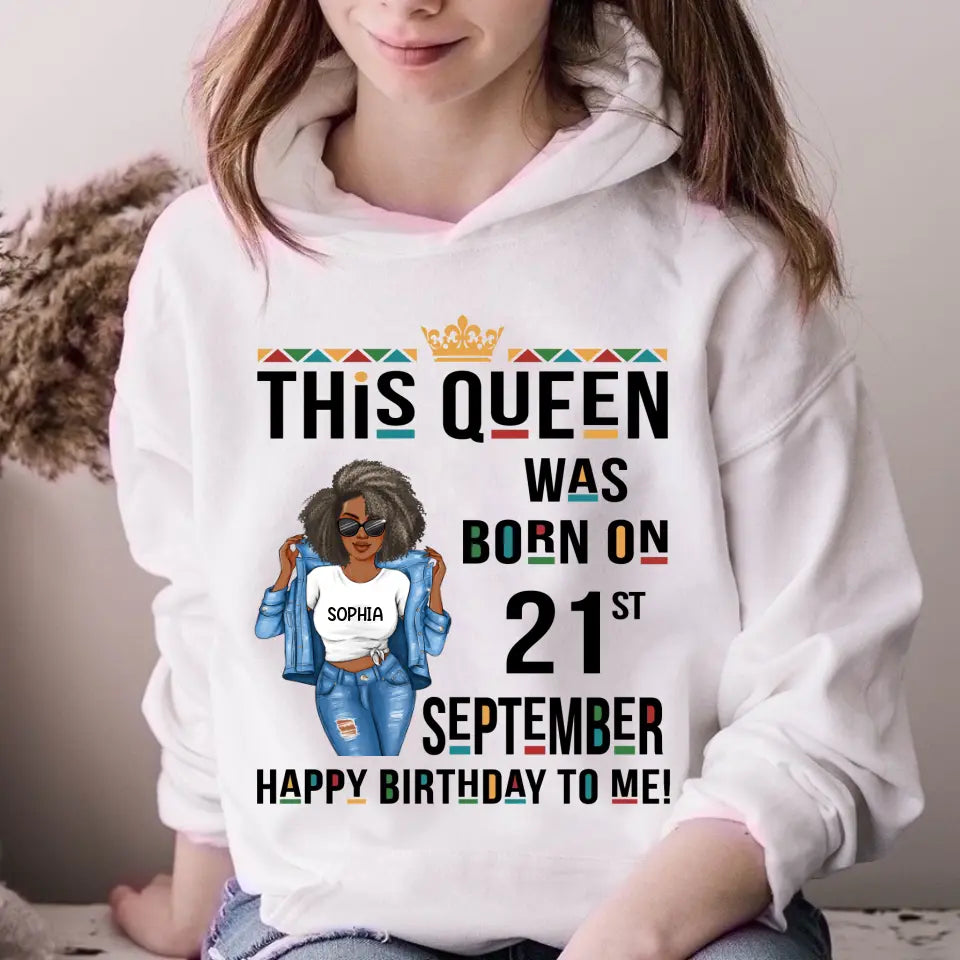 September Birthday Shirt, Custom Birthday Shirt, Queens Are Born In September Birthday Shirts For Woman