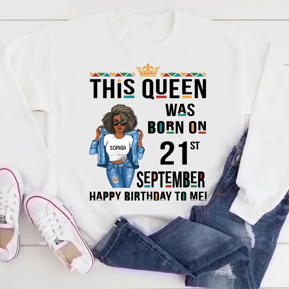 September Birthday Shirt, Custom Birthday Shirt, Queens Are Born In September Birthday Shirts For Woman