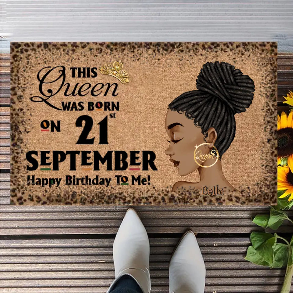 September Birthday Doormat, Custom Birthday Doormat, Personalized Doormat For September Month