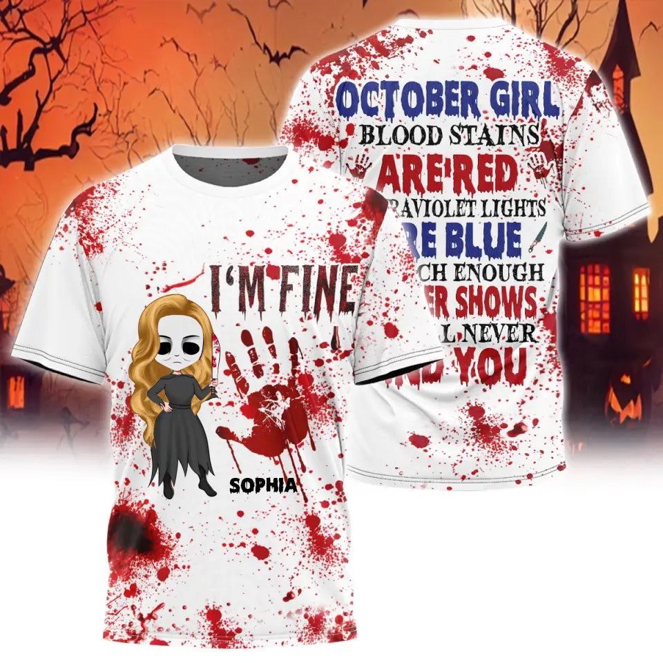 October Birthday Shirt, Custom Birthday Shirt, October Birthday Shirts For Woman , Halloween Shirt