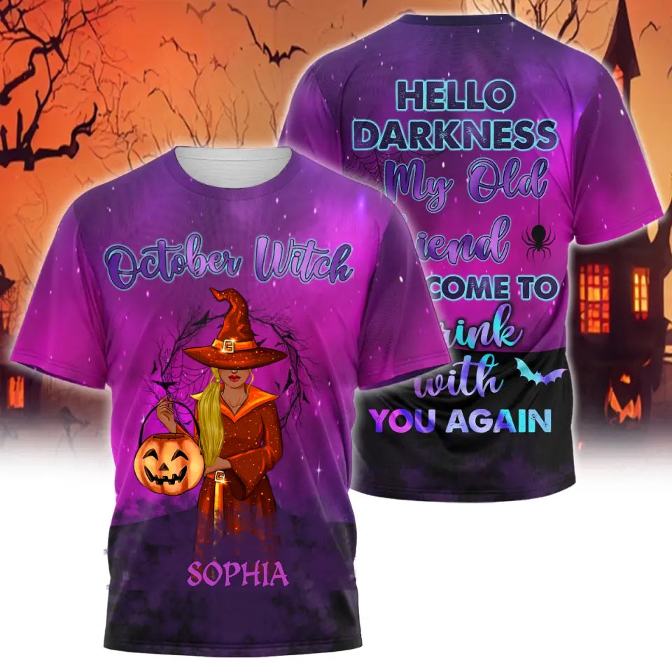 October Birthday Shirt, Custom Birthday Shirt, October Birthday Shirts For Woman , Halloween Shirt
