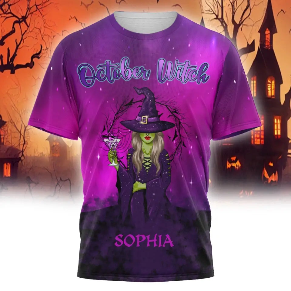 October Birthday Shirt, Custom Birthday Shirt, October Birthday Shirts For Woman , Halloween Shirt