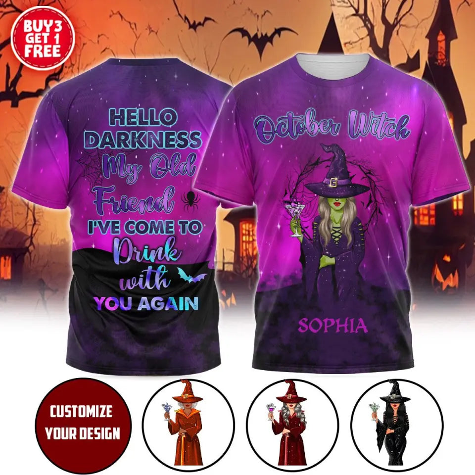 October Birthday Shirt, Custom Birthday Shirt, October Birthday Shirts For Woman , Halloween Shirt