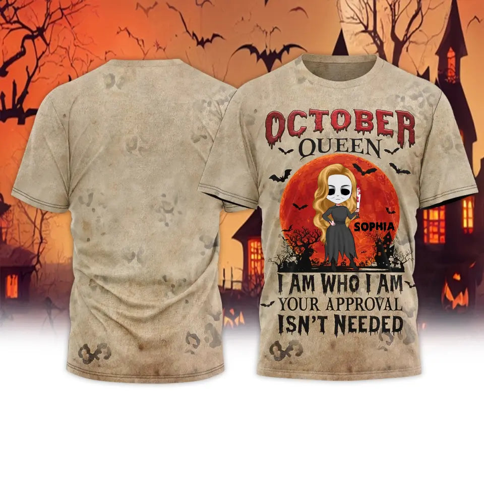 October Birthday Shirt, Custom Birthday Shirt, October Birthday Shirts For Woman , Halloween Shirt