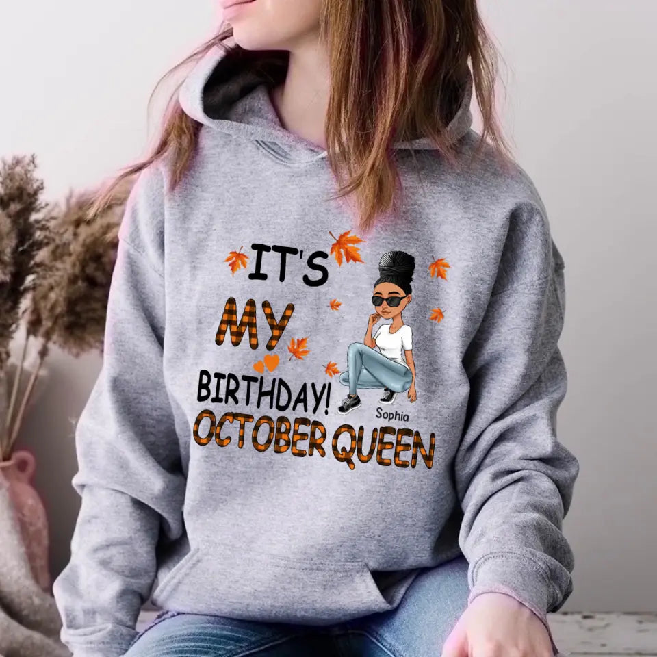 October Birthday Shirt, Custom Birthday Shirt, Queens Are Born In October, October Birthday Shirts For Woman, October Birthday Gifts
