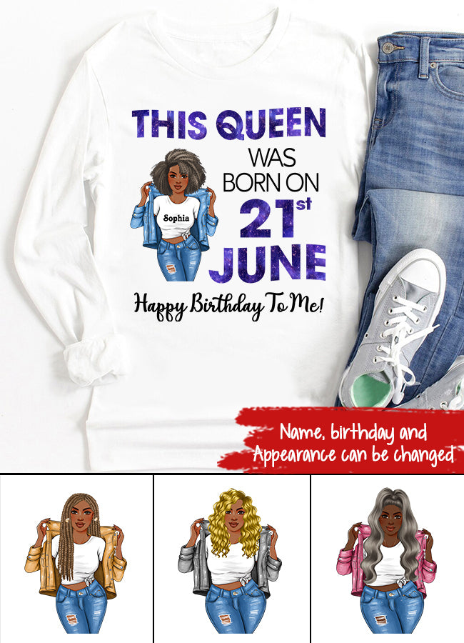 June Birthday Shirt, Custom Birthday Shirt, Queens Born In June, June Birthday Shirts For Woman, June Birthday Gifts