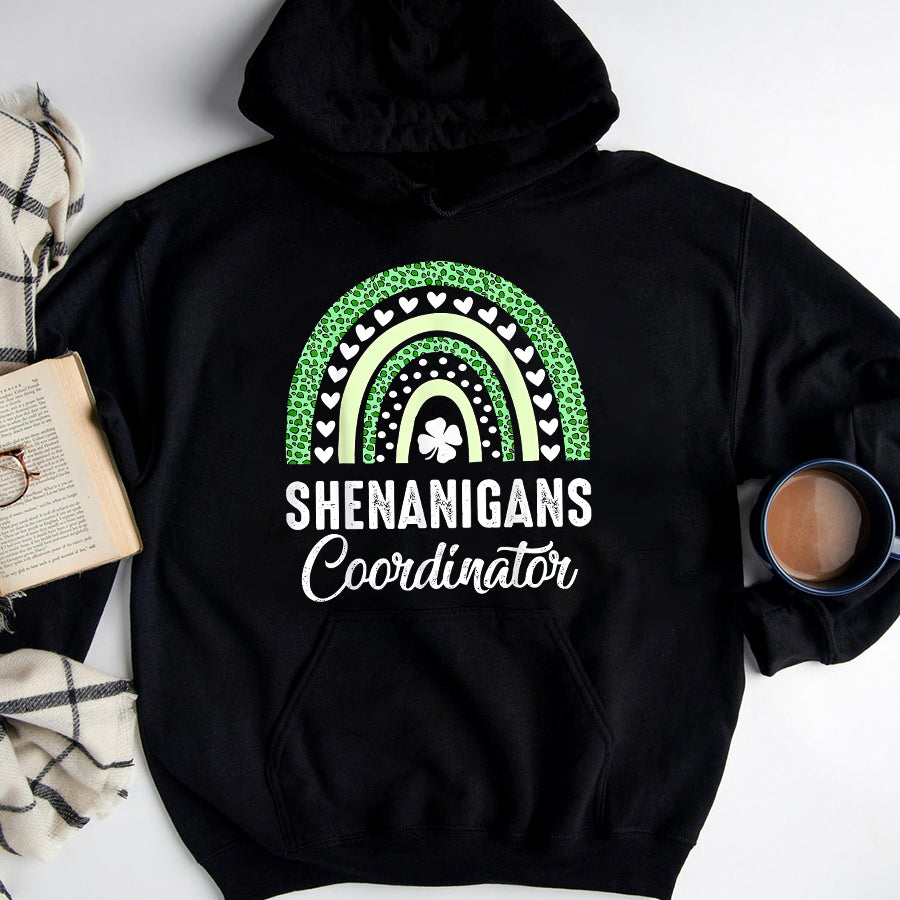 St Patricks Day Shirt Shenanigans Coordinator Rainbow St Patricks Day Teacher Gift T-Shirt Funny St Patricks Day Shirts