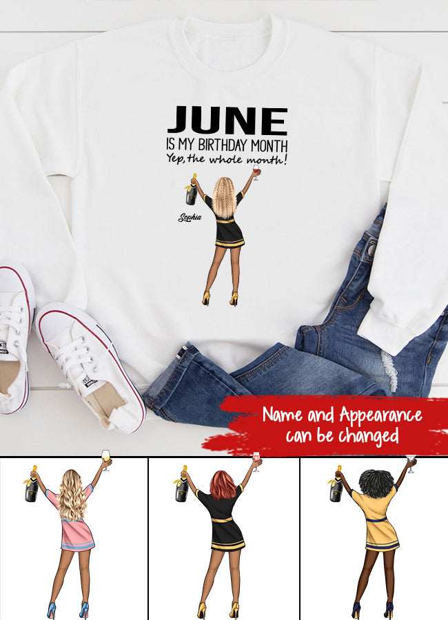 June Birthday Shirt, Custom Birthday Shirt, Queens Born In June, June Birthday Shirts For Woman, June Birthday Gifts, June Is My Birthday Month, Yep The Whole Month