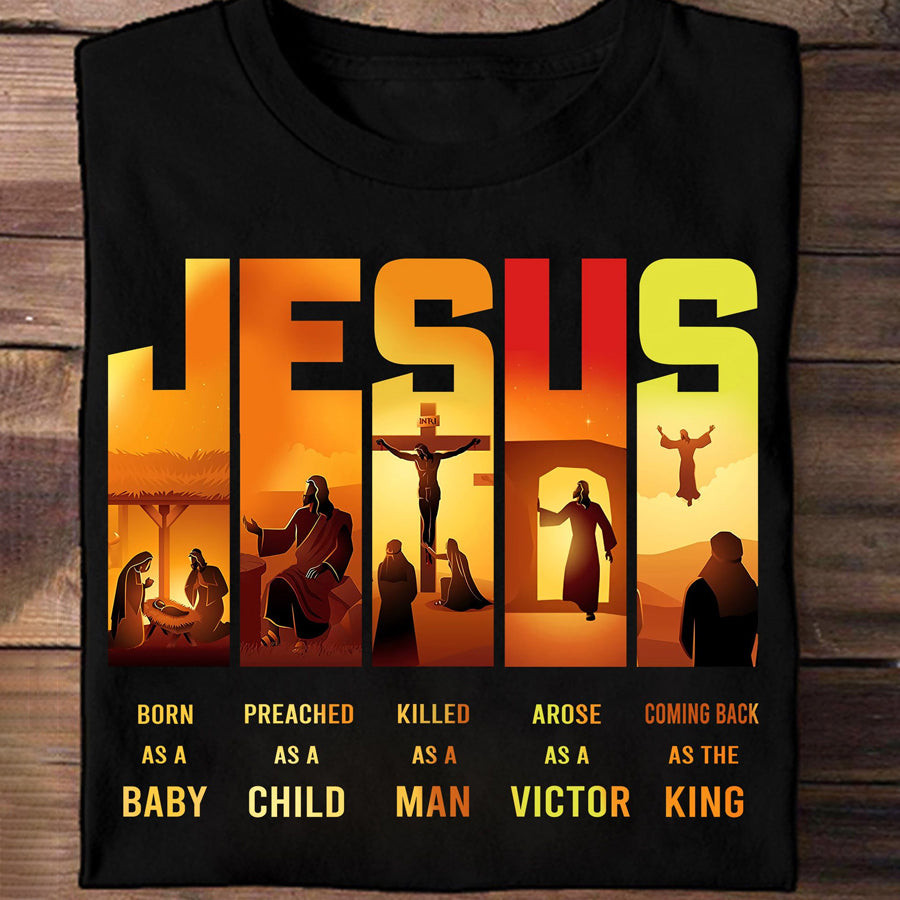 Jesus Shirts, Jesus Saved My Life Shirt, Jesus Is King Shirt, Christian Shirts, God Lover, Jesus Gift Unisex Cotton T Shirt