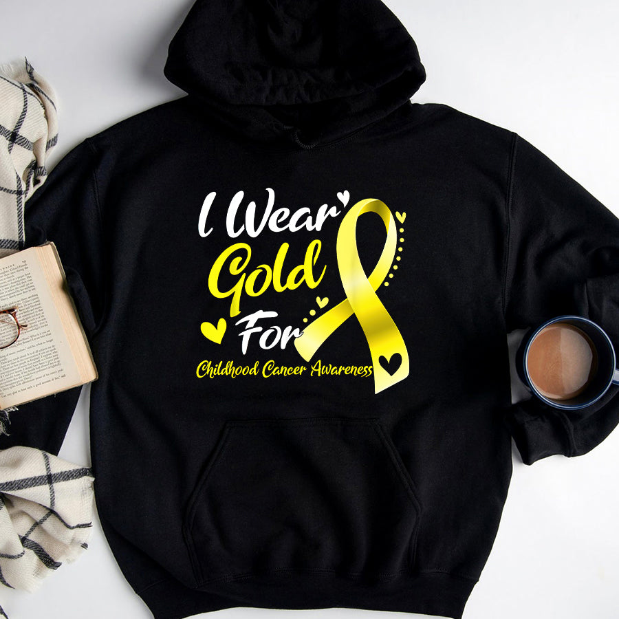 Childhood Cancer Awareness Shirt I Wear Gold For Childhood Cancer Awareness T-Shirt
