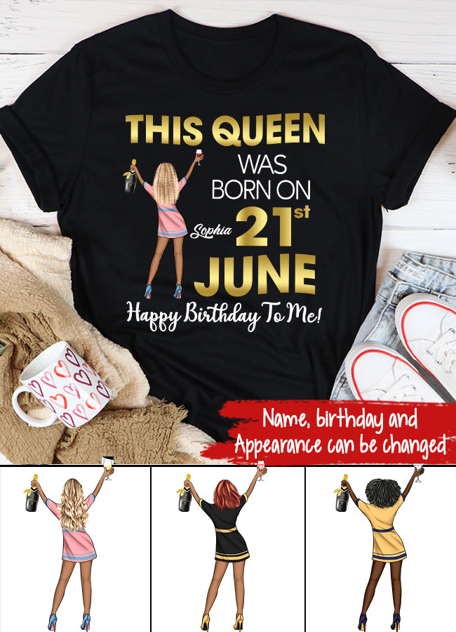 June Birthday Shirt, Custom Birthday Shirt, Queens Born In June, June Birthday Shirts For Woman, June Birthday Gifts