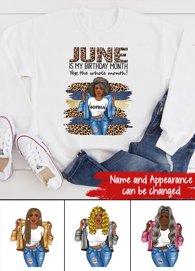 June Birthday Shirt, Custom Birthday Shirt, Queens Born In June, June Birthday Shirts For Woman, June Birthday Gifts, June Is My Birthday Month, Yep The Whole Month