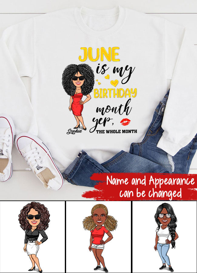 June Birthday Shirt, Custom Birthday Shirt, Queens Are Born In June, June Birthday Shirts For Woman, June Birthday Gifts