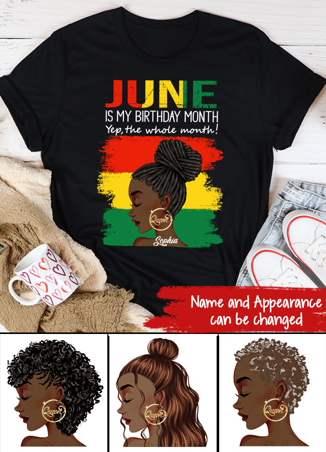 June Birthday Shirt, Custom Birthday Shirt, Queens Born In June, June Birthday Shirts For Woman, June Birthday Gifts