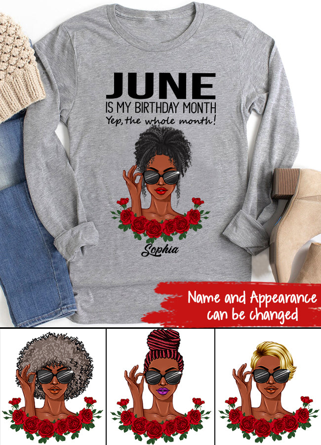June Birthday Shirt, Custom Birthday Shirt, Queens Born In June, June Birthday Shirts For Woman, June Birthday Gifts