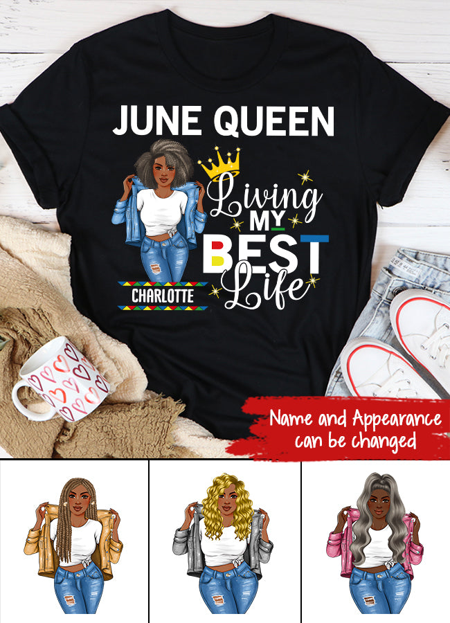 June Birthday Shirt, Custom Birthday Shirt, Queens Born In June, June Birthday Shirts For Woman, June Birthday Gifts