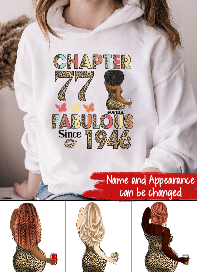 Chapter 77, Fabulous Since 1946 77th Birthday Unique T Shirt For Woman, Custom Birthday Shirt, Her Gifts For 77 Years Old , Turning 77 Birthday Cotton Shirt