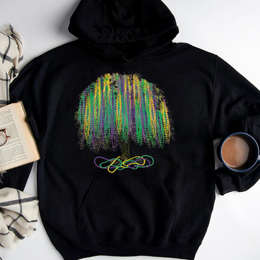 Mardi Gras Tree Shirt, Watercolor Mardi Gras Bead Tree, Mardi Gras Tee, Carnival Shirt, New Orleans Tee, NOLA Shirt, Fat Tuesday Shirt