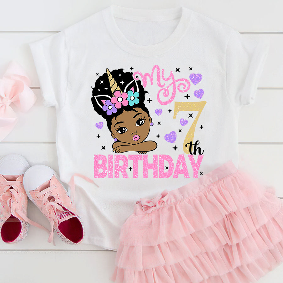 7 birthday best sale shirt for girl