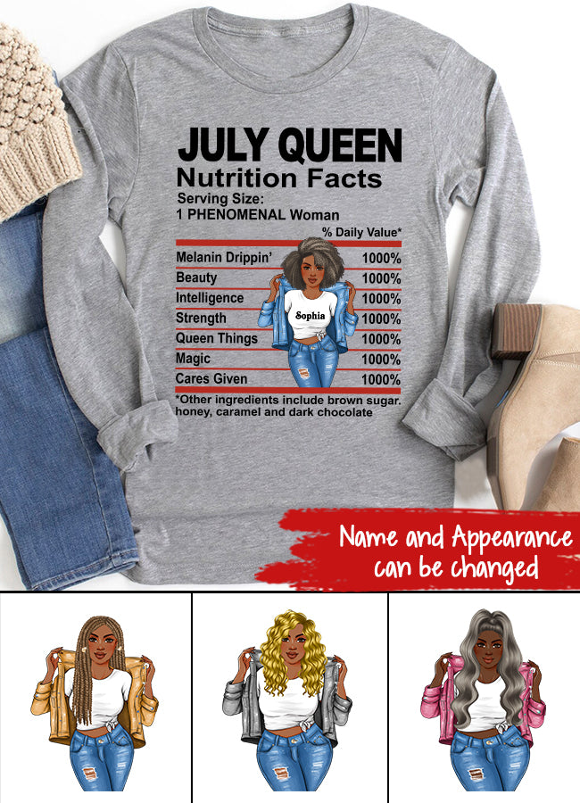 July Birthday Shirt, Custom Birthday Shirt, Queens Born In July, July Birthday Shirts For Woman, July Birthday Gifts, July Is My Birthday Month, Yep The Whole Month